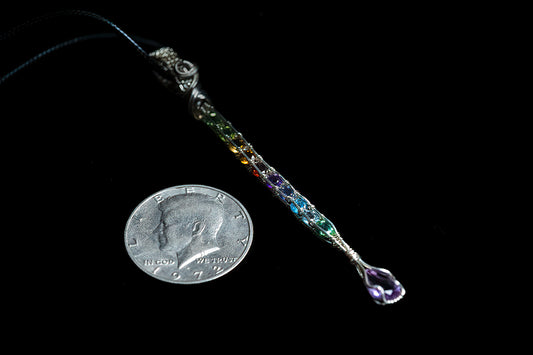 Rainbow Dangle Pendant .925 Sterling Silver