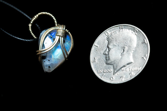 Tourmaline Rainbow Moonstone in .925 Sterling silver