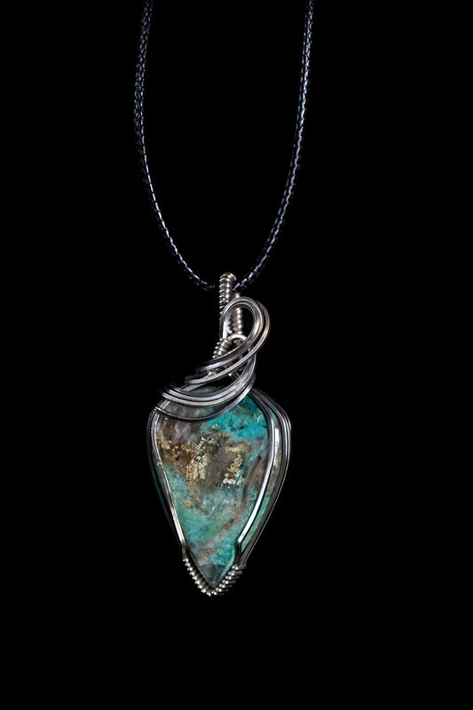 Chrysocolla in Sterling Silver