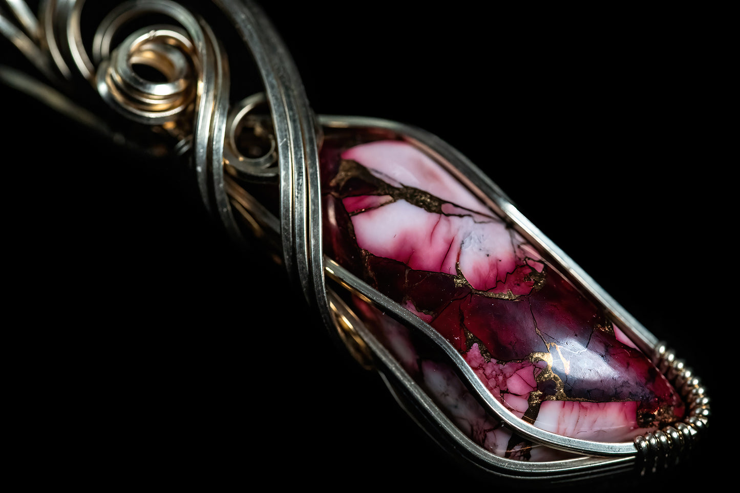 Dahlia Rose Composite from Kingman Mine in 14K Gold Filled Wire
