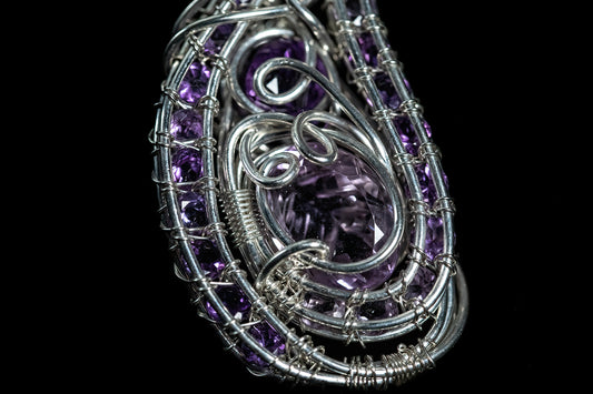 Amethyst Facets in Sterling Silver