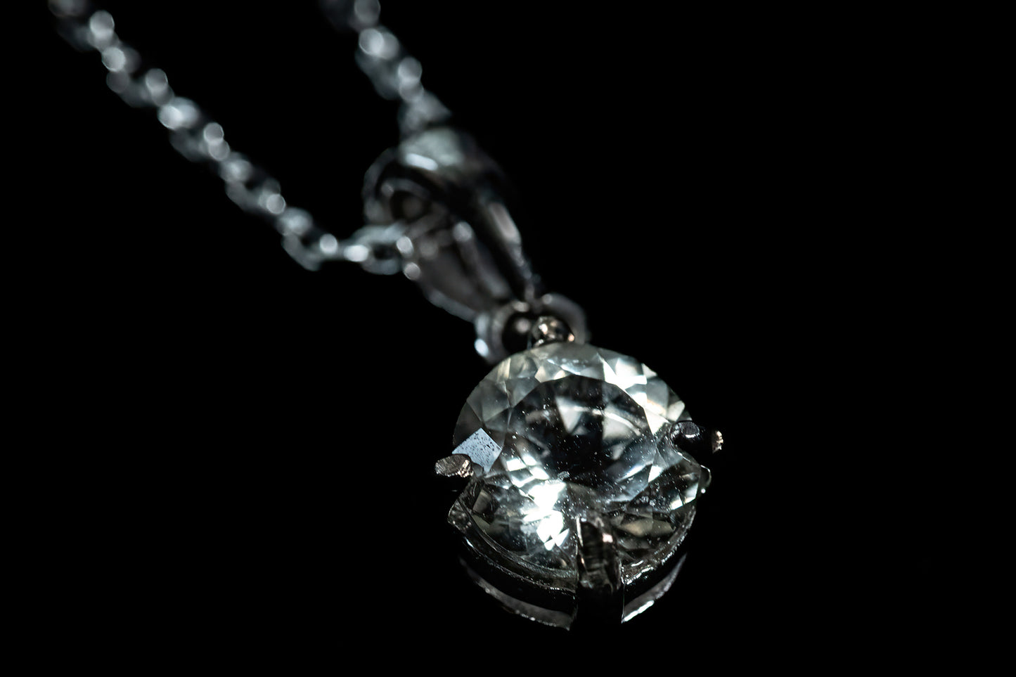Faceted Yellow Labradorite set in .925 Sterling Silver with Chain