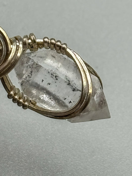 Self Mined Herkimer Diamond Quartz in .925 Silver