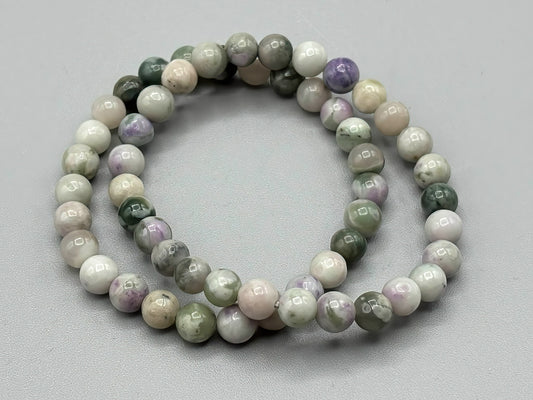 7 inch Peace Jade Beaded Bracelet (one bracelet)