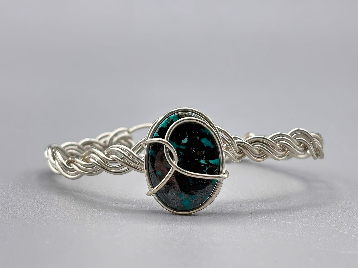Turquoise and Sterling Silver Bracelet, Approx 6.5 inch