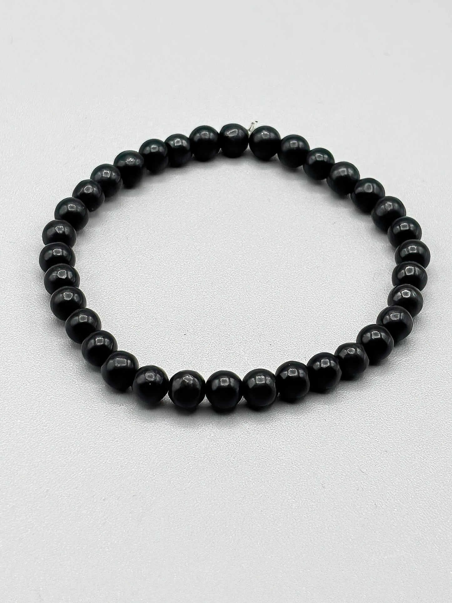 5mm Black Onyx beaded Bracelet size 7 inches