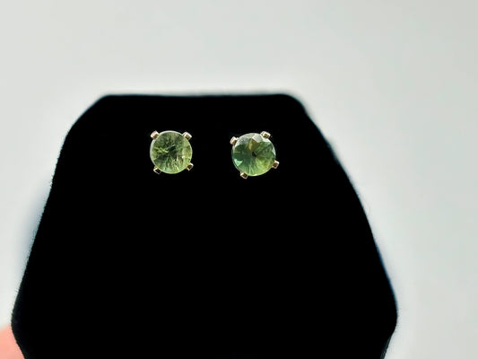 .8 tcw 4mm Thai Parti Sapphires in Sterling Silver Posts