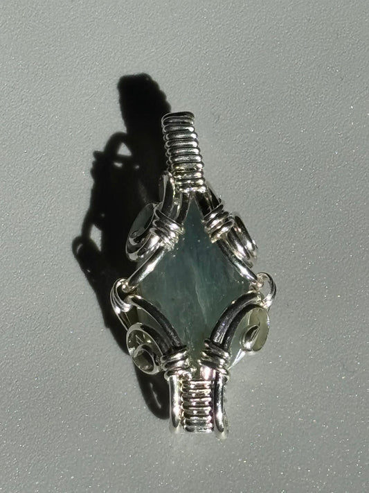 Aquamarine in Sterling Silver Petite Pendant