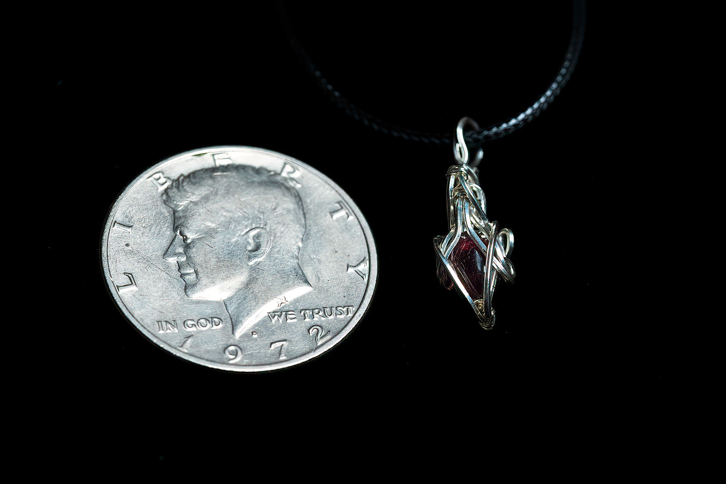 Miniature Garnet in Sterling Silver