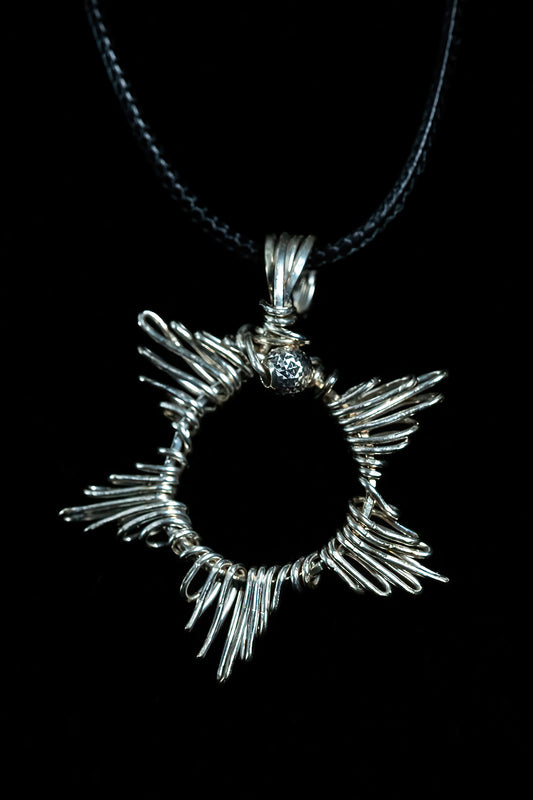 .925 Sterling Silver Sunshine with Diamond Cut Sterling Silver Bead