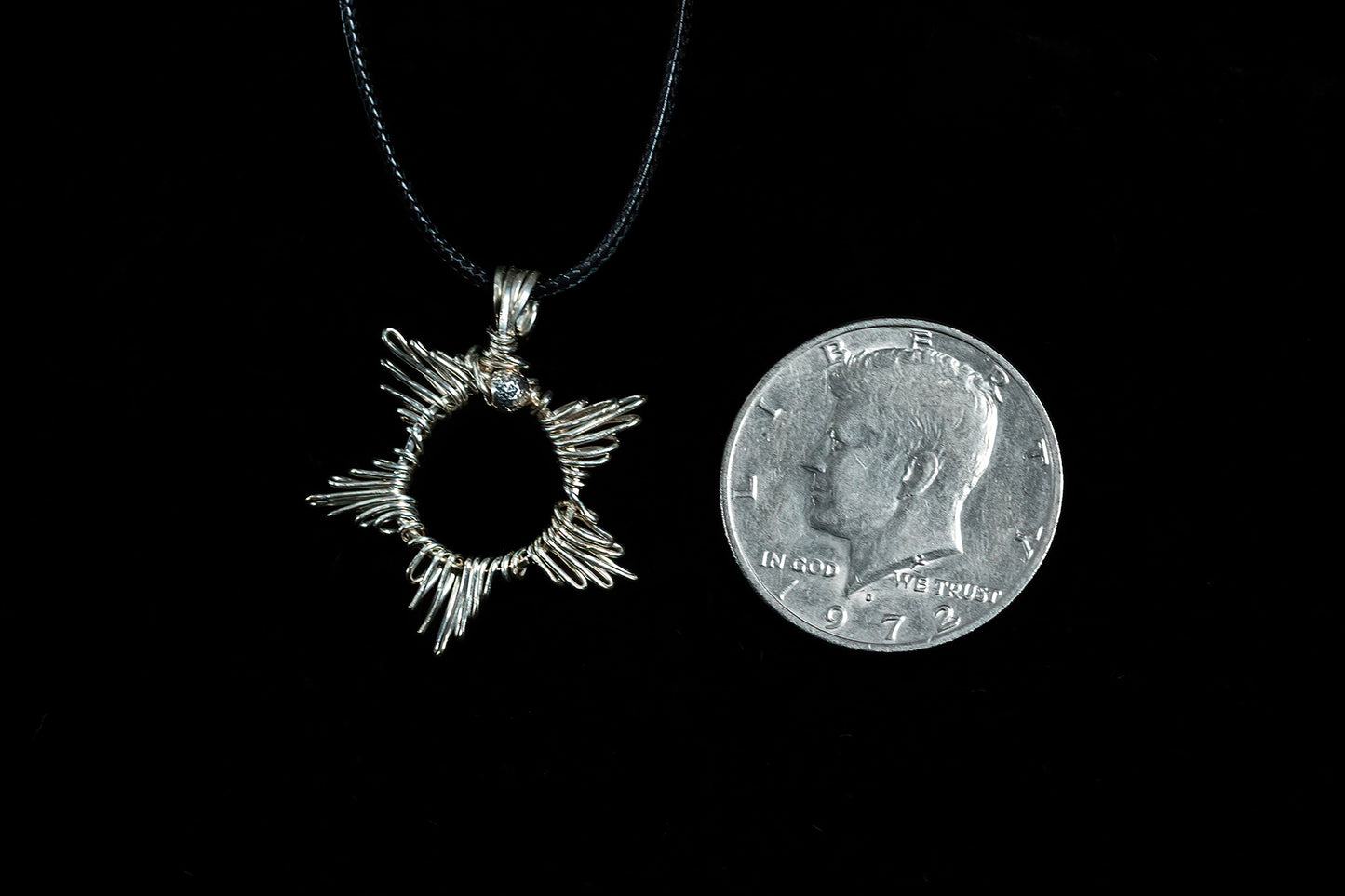 .925 Sterling Silver Sunshine with Diamond Cut Sterling Silver Bead