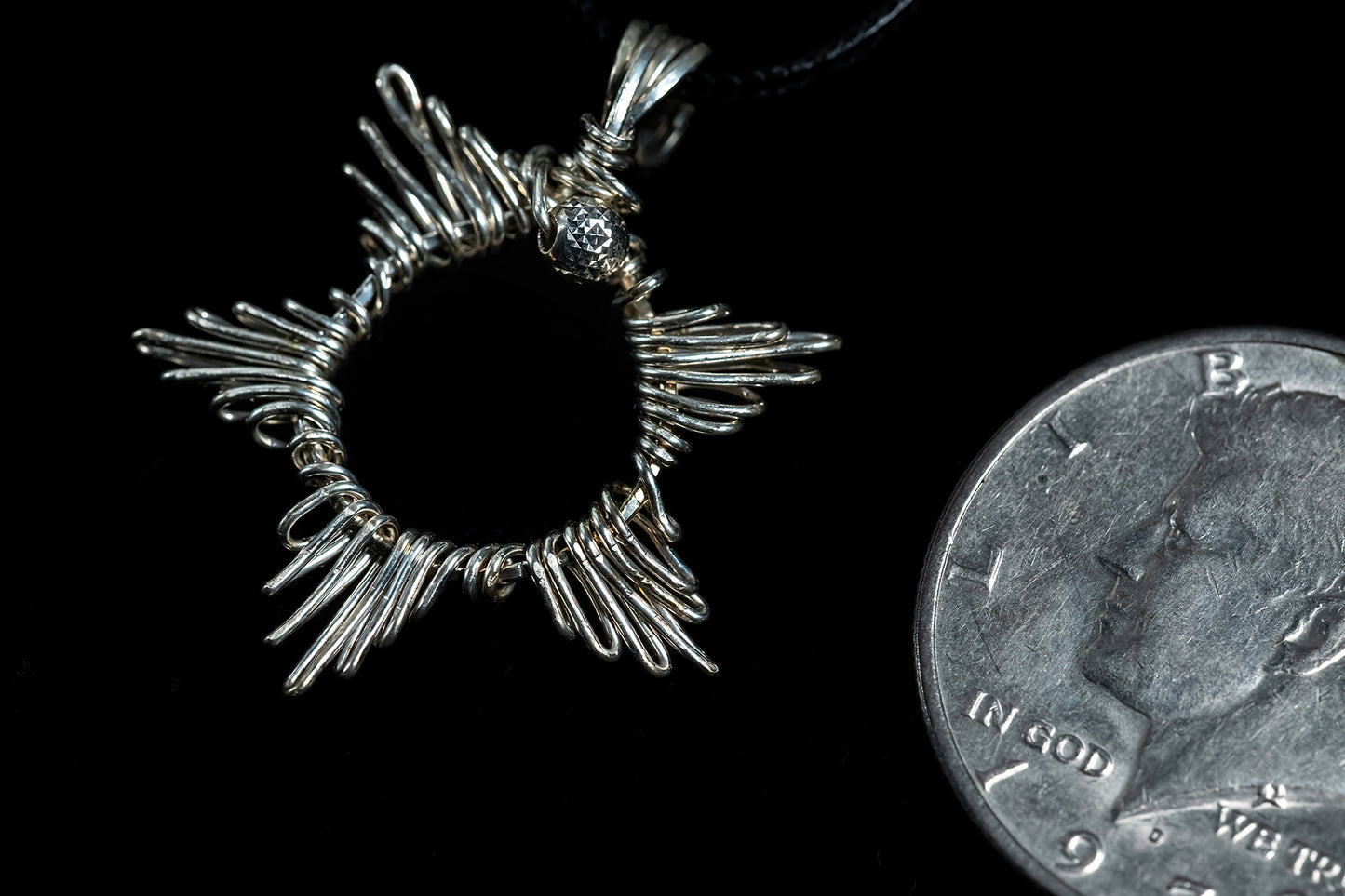 .925 Sterling Silver Sunshine with Diamond Cut Sterling Silver Bead
