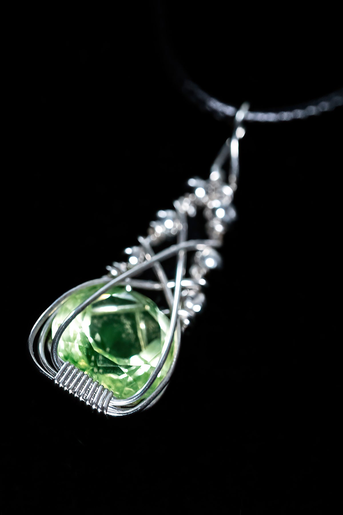 UV Glass Sterling Silver Pendant