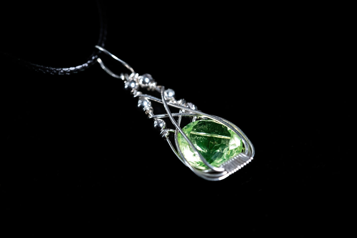 UV Glass Sterling Silver Pendant