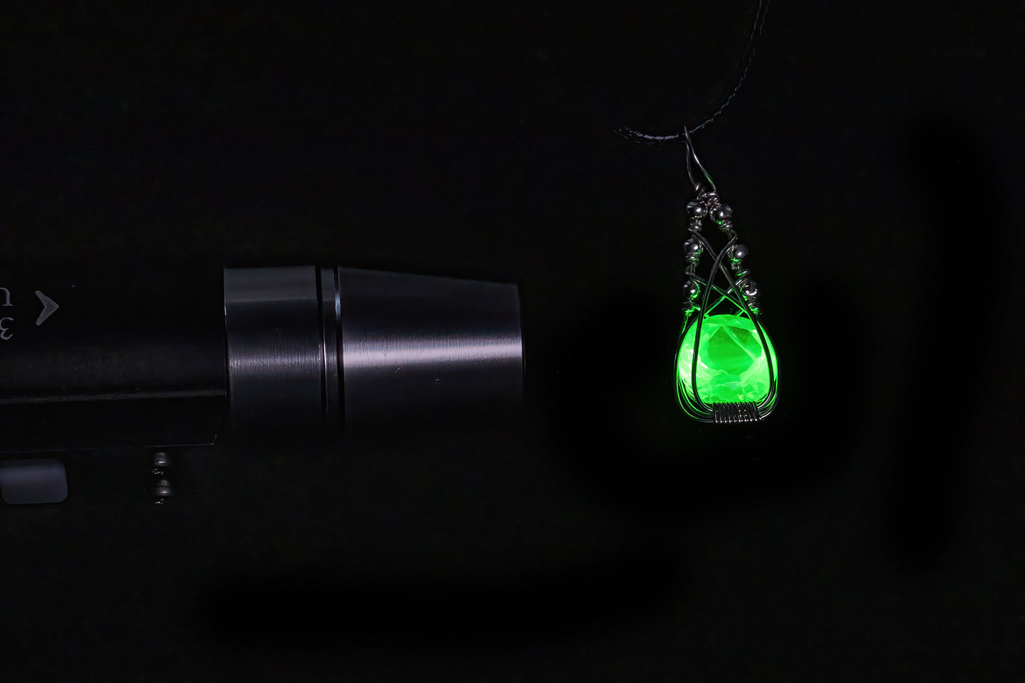 UV Glass Sterling Silver Pendant