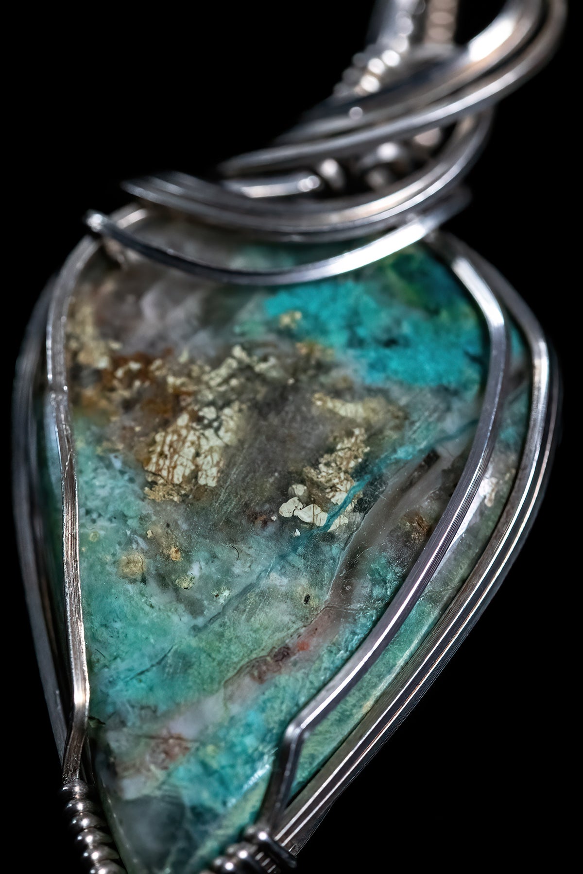 Chrysocolla in Sterling Silver