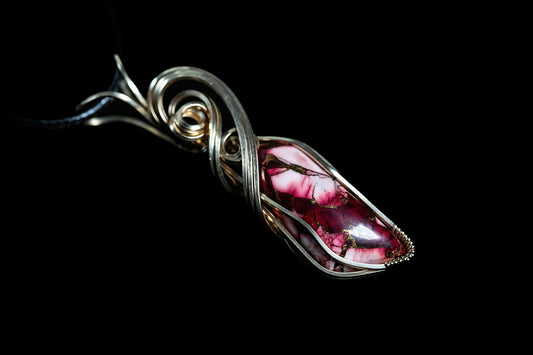 Dahlia Rose Composite from Kingman Mine in 14K Gold Filled Wire