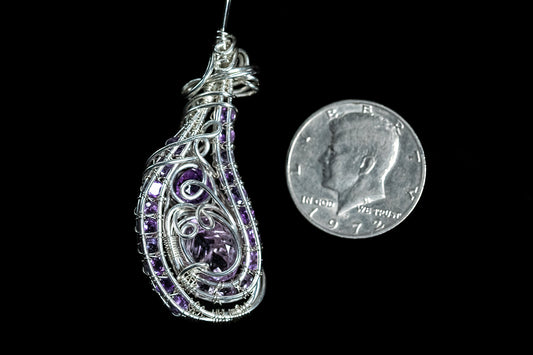 Amethyst Facets in Sterling Silver