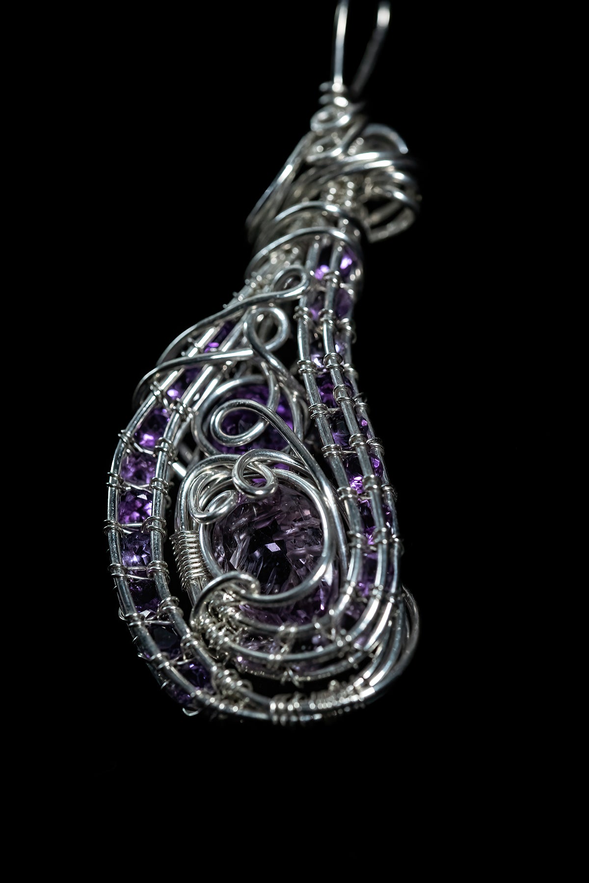 Amethyst Facets in Sterling Silver