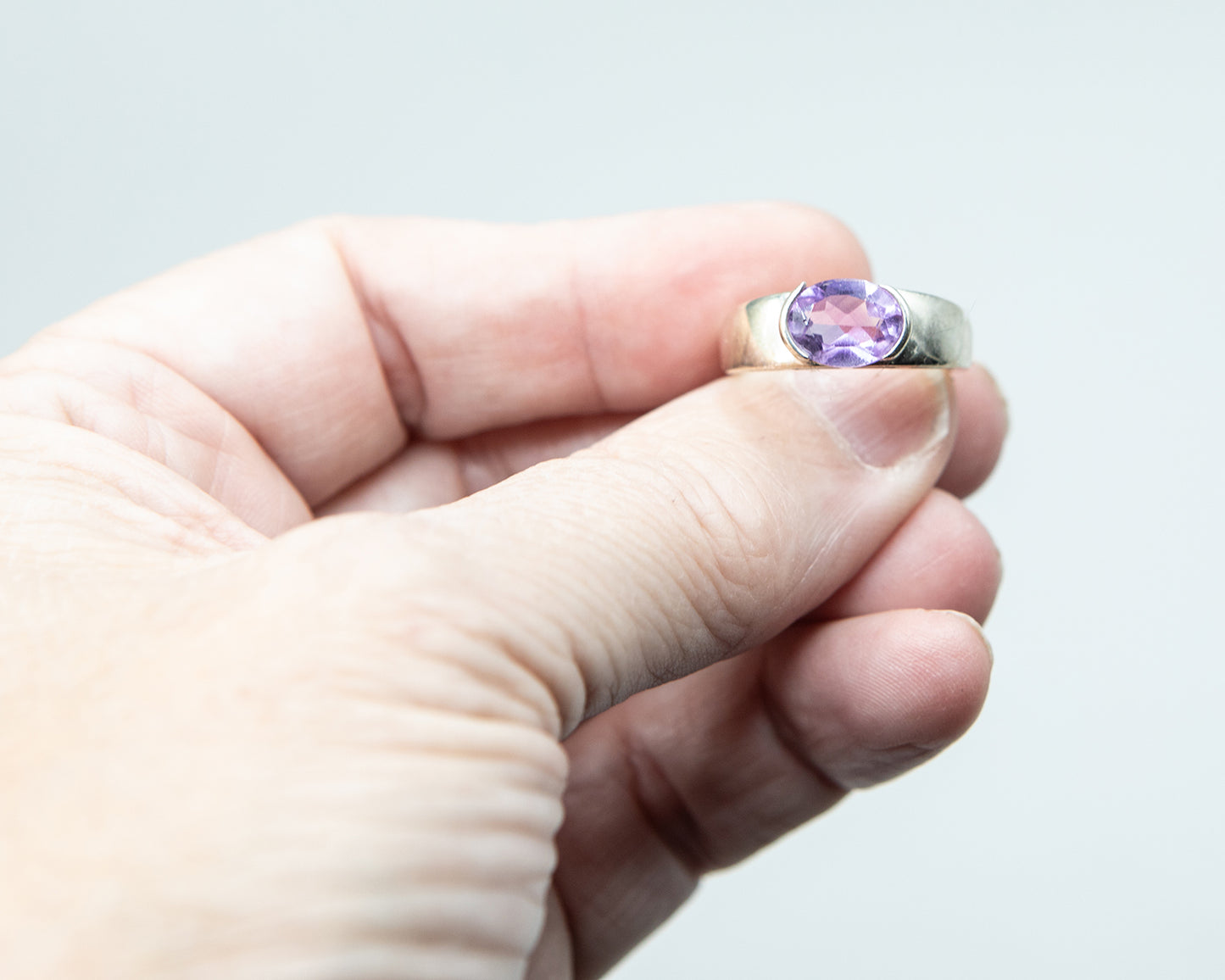 Beautiful Amethyst Gemstone set in Sterling Silver