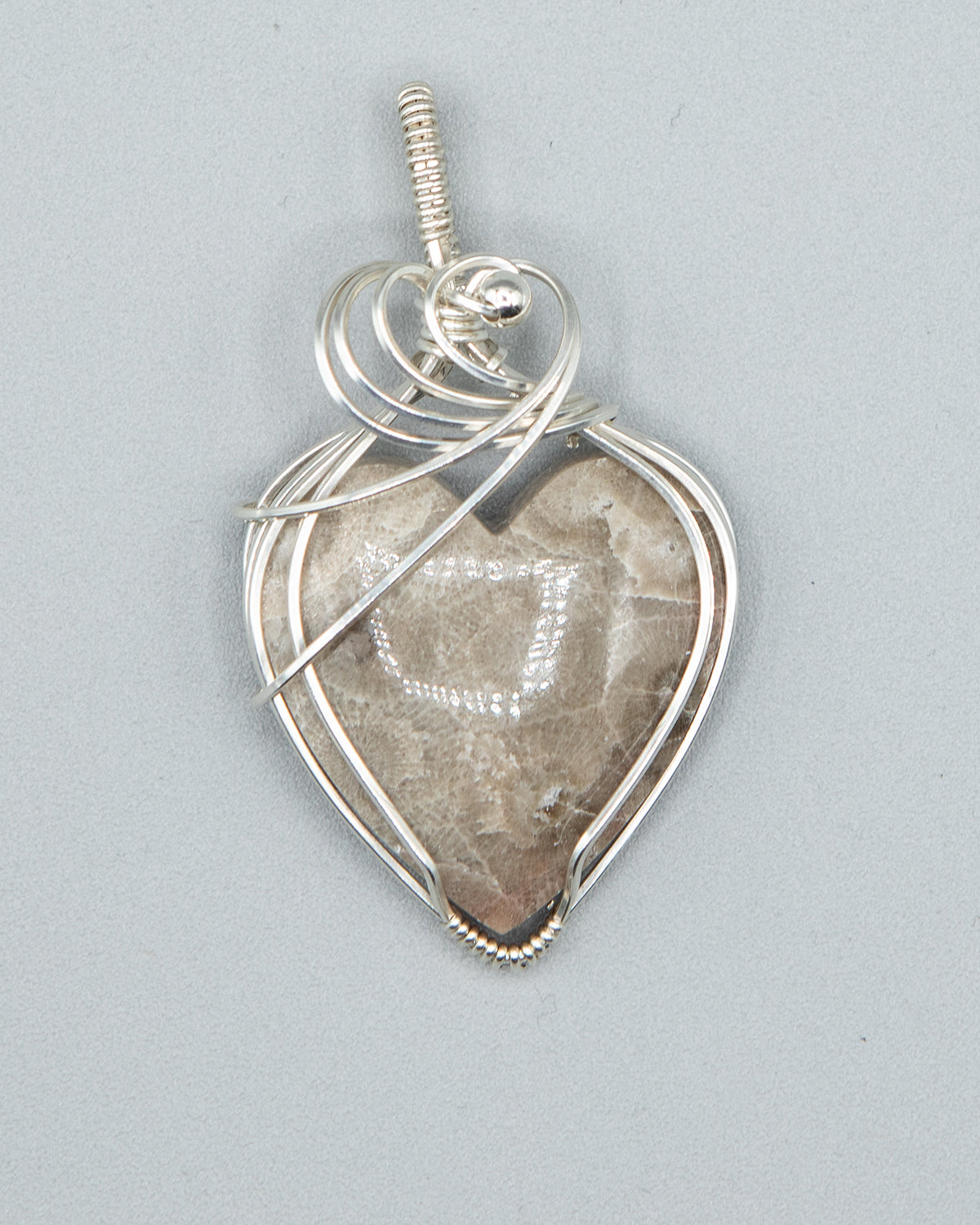 Love My Michigan! Petosky Stone in Sterling Silver