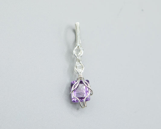Amethyst and Yellow Labradorite Pendant in Sterling Silver