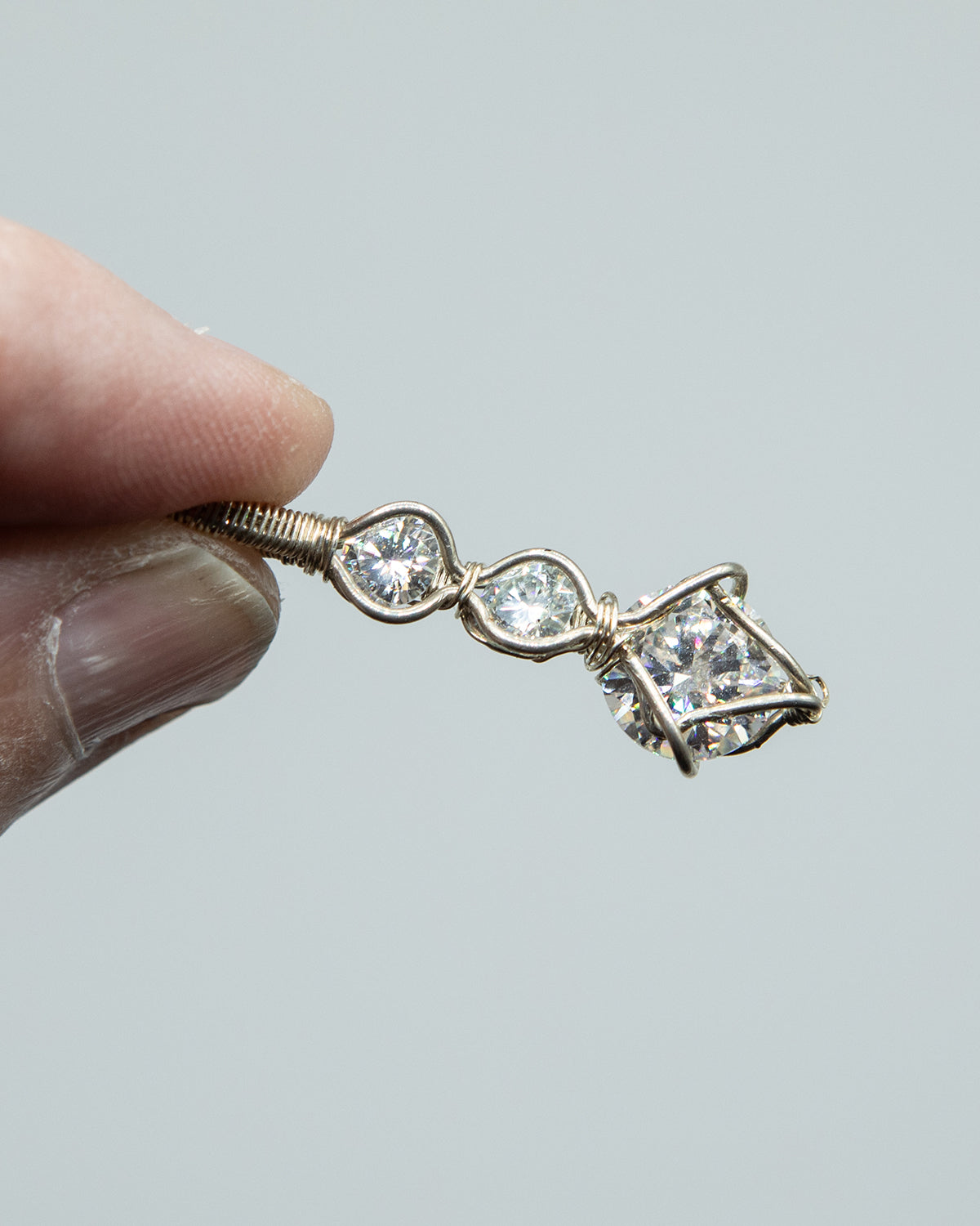 Moissanite in Sterling Silver
