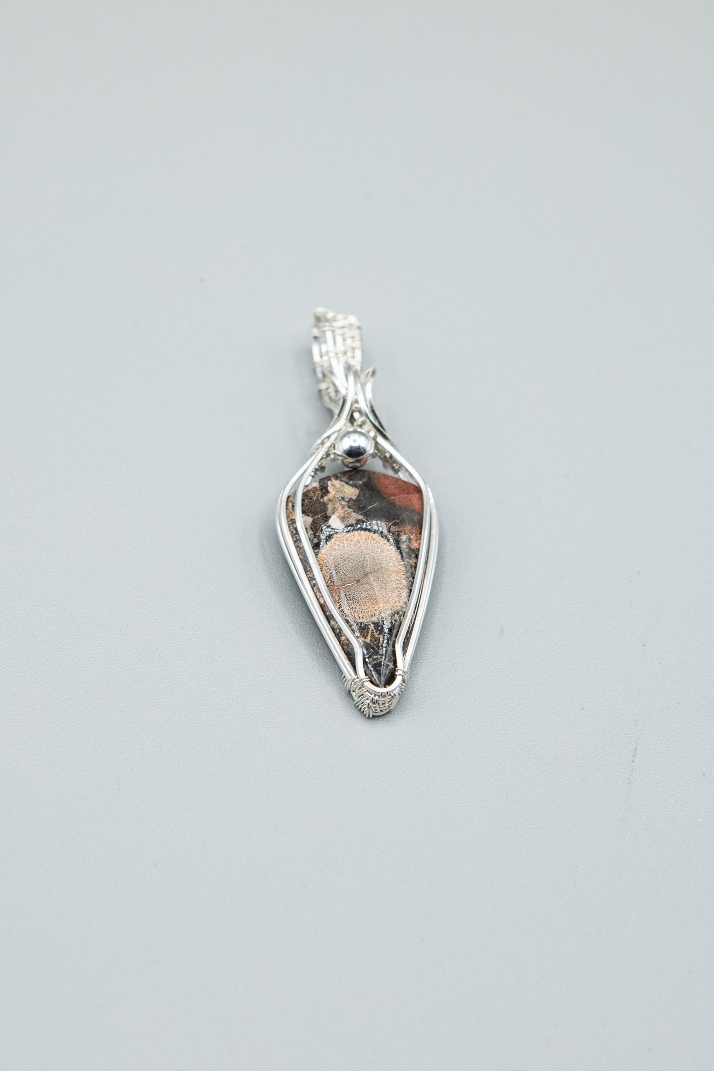 Gorgeous Galaxy Rhyolite wrapped in Sterling Silver