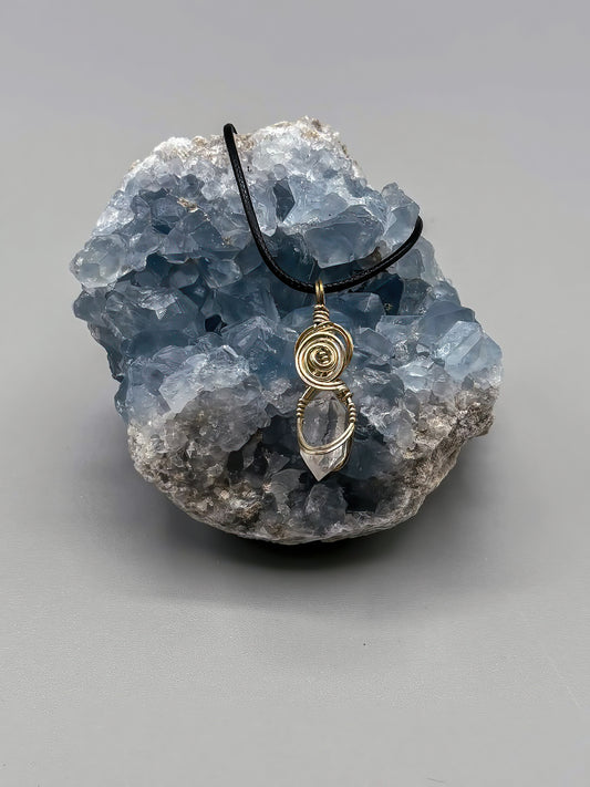 Self Mined Herkimer Diamond Quartz in .925 Silver