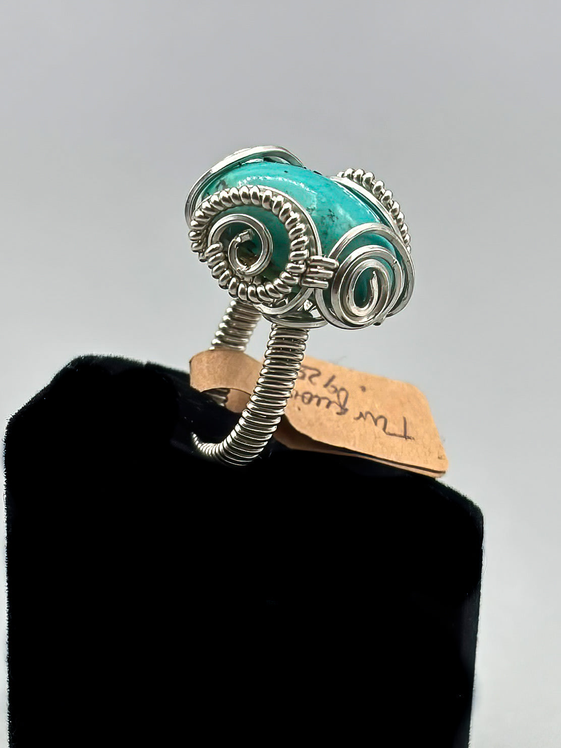 Turquoise and Sterling Silver ring Size 6