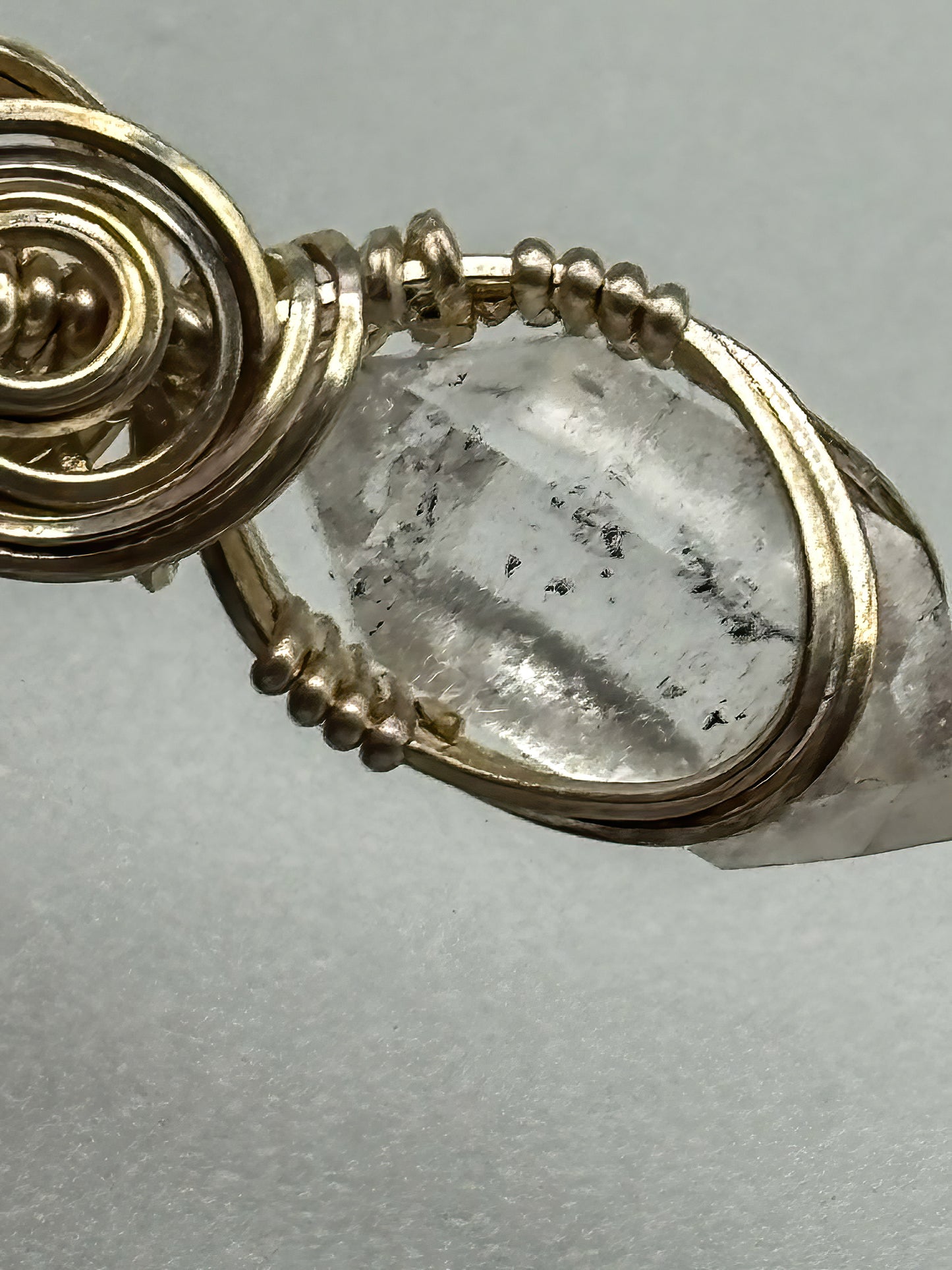 Self Mined Herkimer Diamond Quartz in .925 Silver