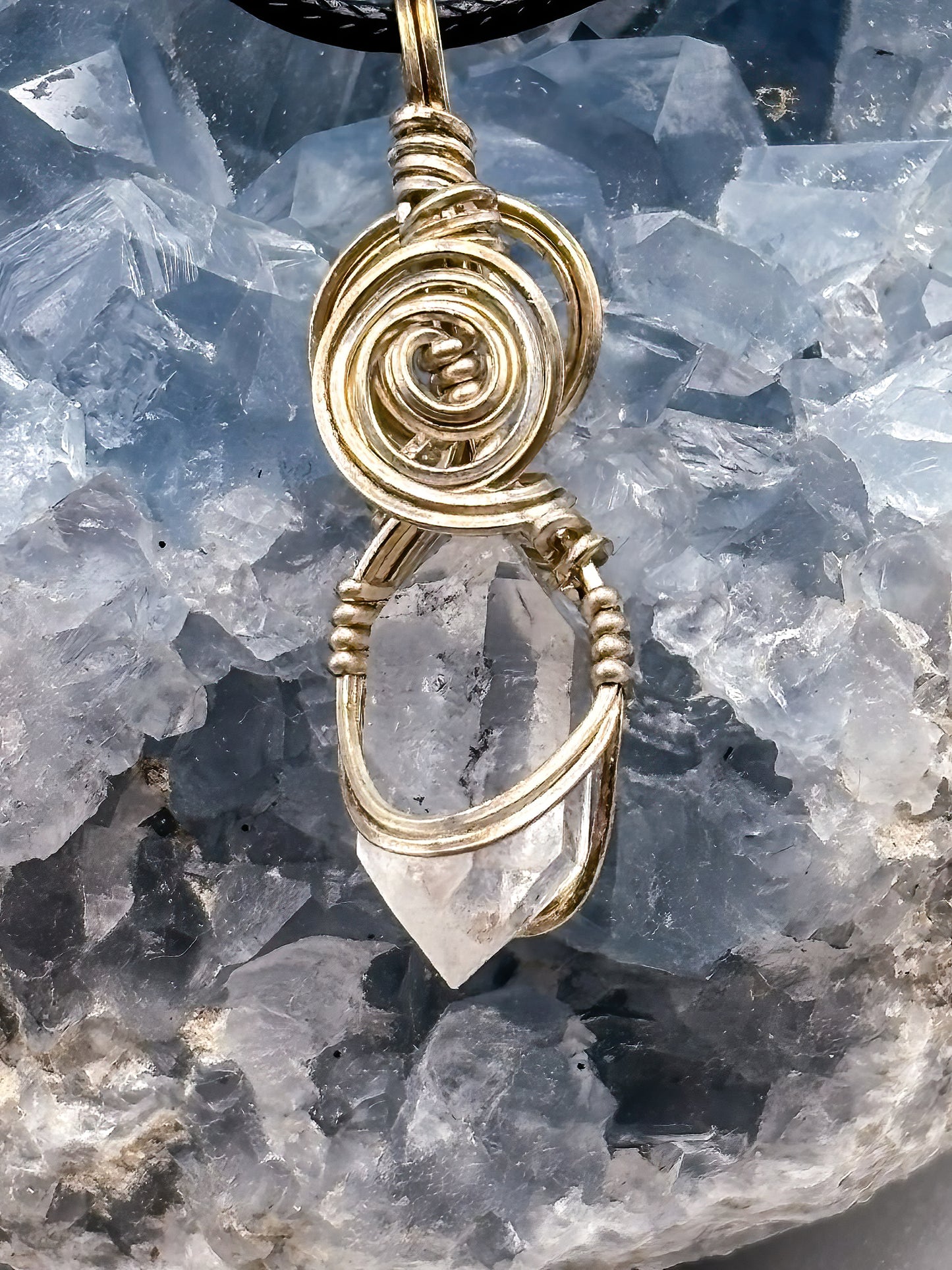 Self Mined Herkimer Diamond Quartz in .925 Silver