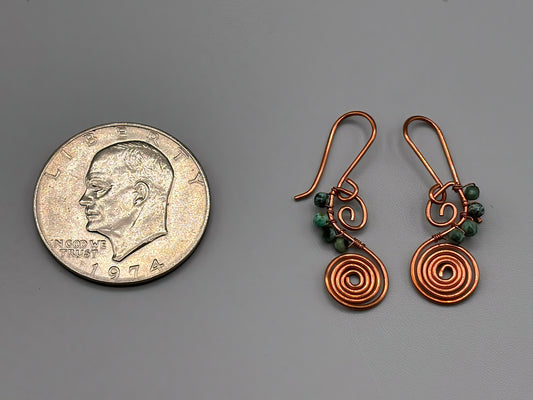 Copper and Turquoise Earrings