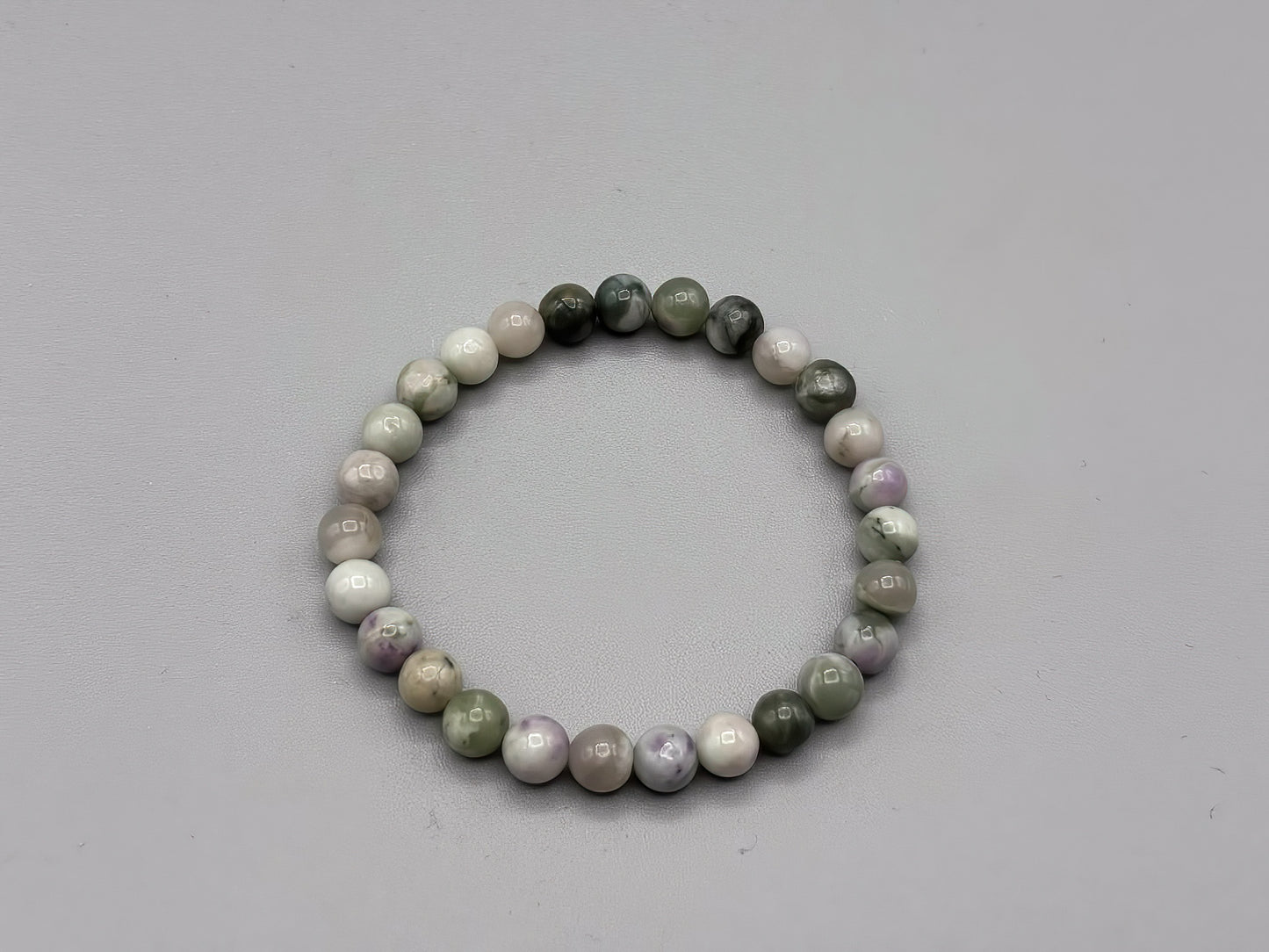 7 inch Peace Jade Beaded Bracelet (one bracelet)