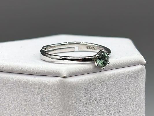 Montana Sapphire in Adjustable Sterling Silver Band