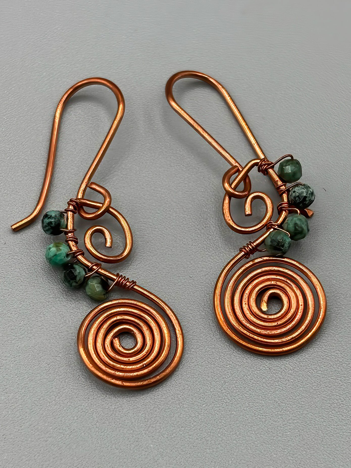 Copper and Turquoise Earrings