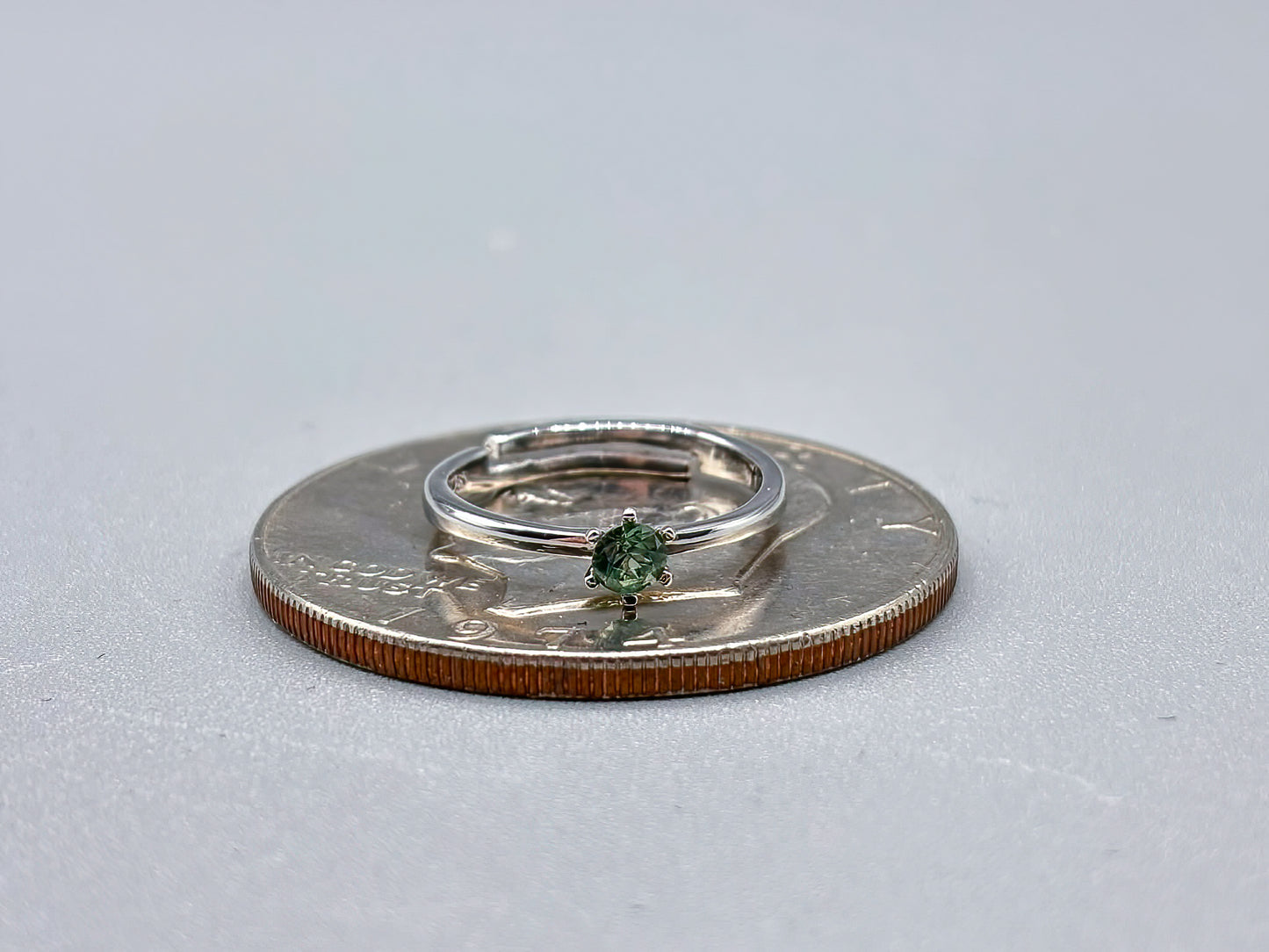 Montana Sapphire in Adjustable Sterling Silver Band